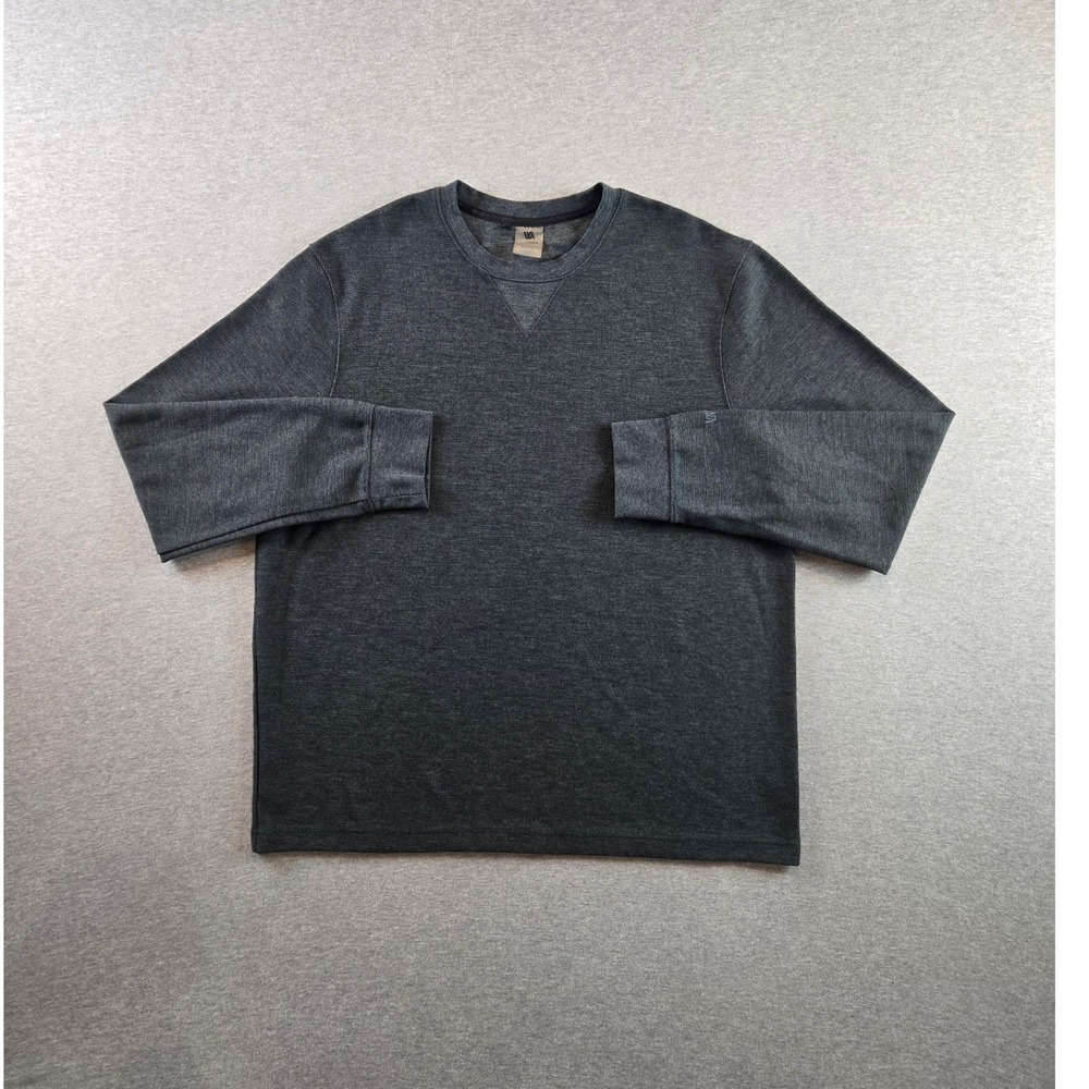 VRST Shirt Men's XL Gray Textured Tight‎ Knit Long Sleeve Pullover Mid-Weight